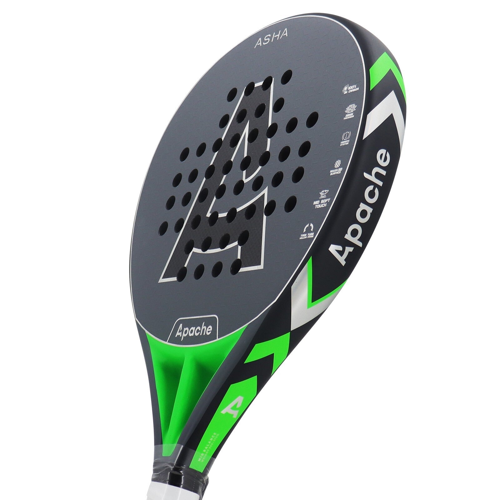 Padelracket Apache – Svart/Grön