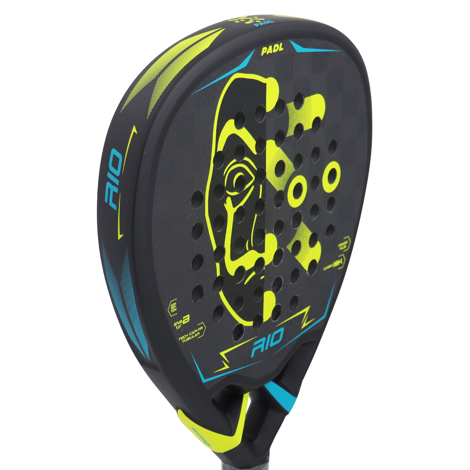 Padelracket Modell RIO – Svart/Neongul